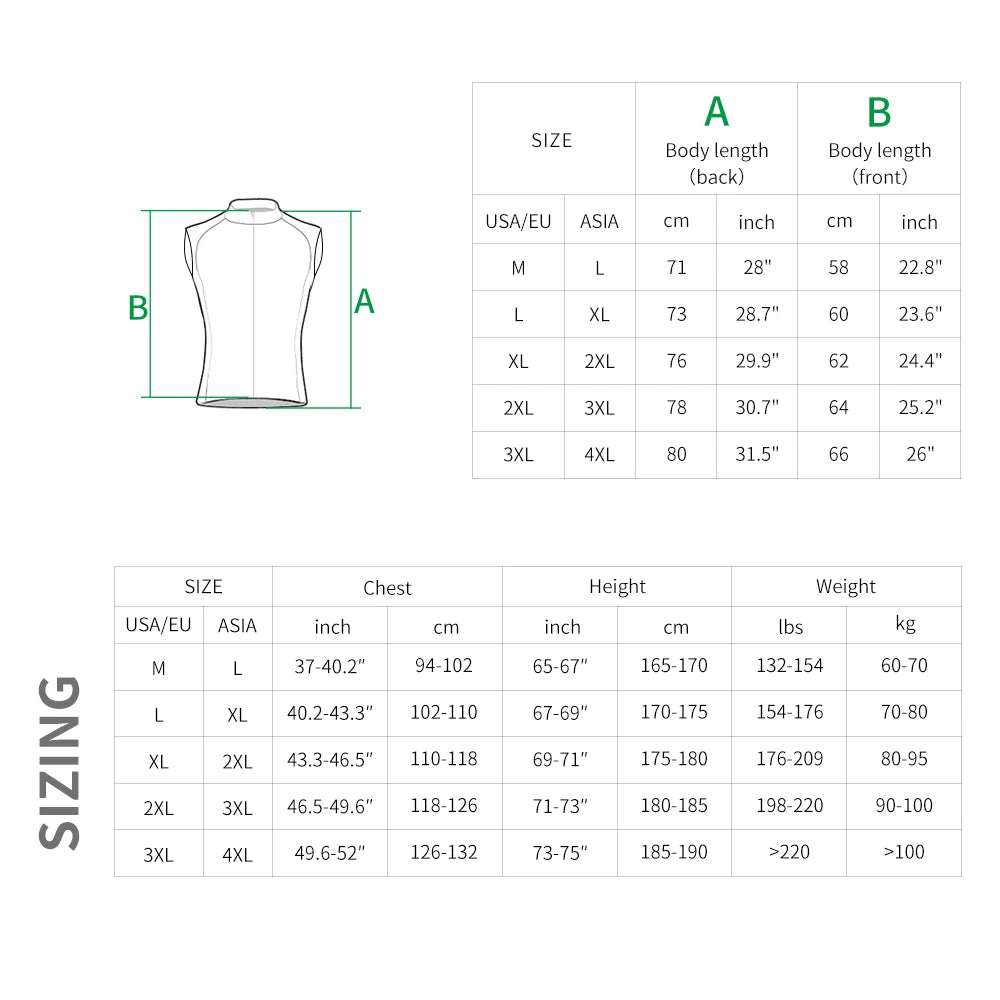 WOSAWE Men’s Packable Reflective Windproof Cycling Jacket